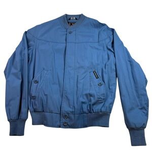 Weathercraft Mens Blue Bomber Jacket Sport Outerwear Size S